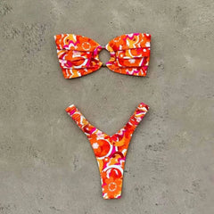 Bikini Set Push Up Top and Thong for Beach Style