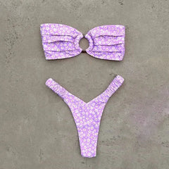 Bikini Set Push Up Top and Thong for Beach Style