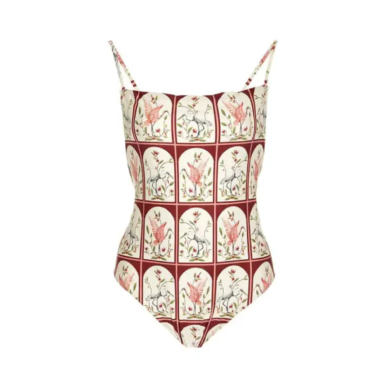 Bird One Piece Strap Cover Up Swimwear - One-Piece Swimsuit