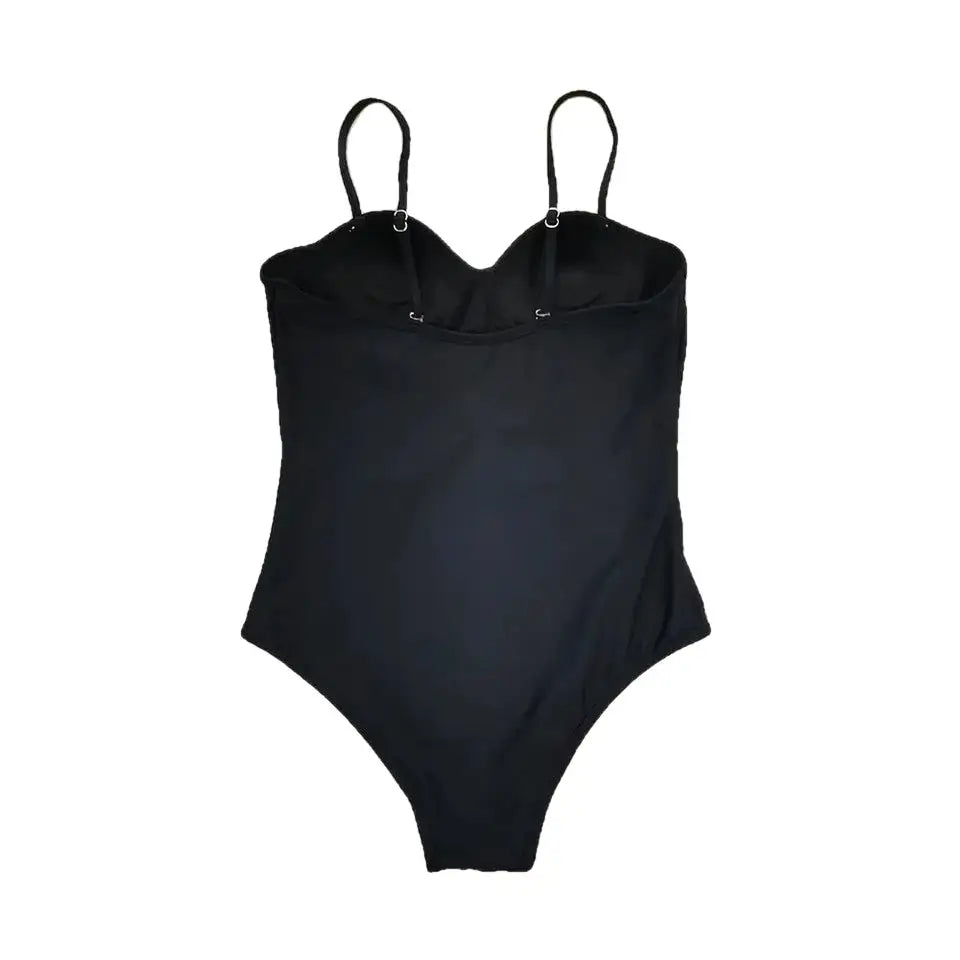 Black Aesthetic Push Up Monokini Nylon Spandex Swimsuit / S