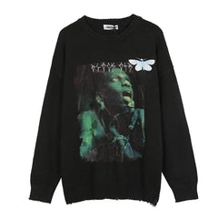 Black Air Butterfly Oversized Sweatshirt