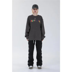 Black Air Sweatshirt Pullover Urban Loose Fit