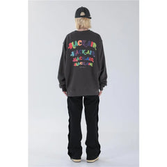 Black Air Sweatshirt Pullover Urban Loose Fit