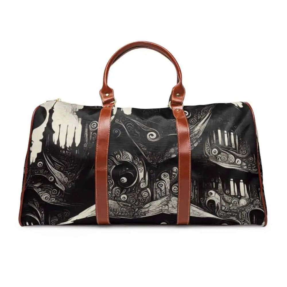 Black and White Gothic Inspired Area Travel Bag 20’’ x 12’’