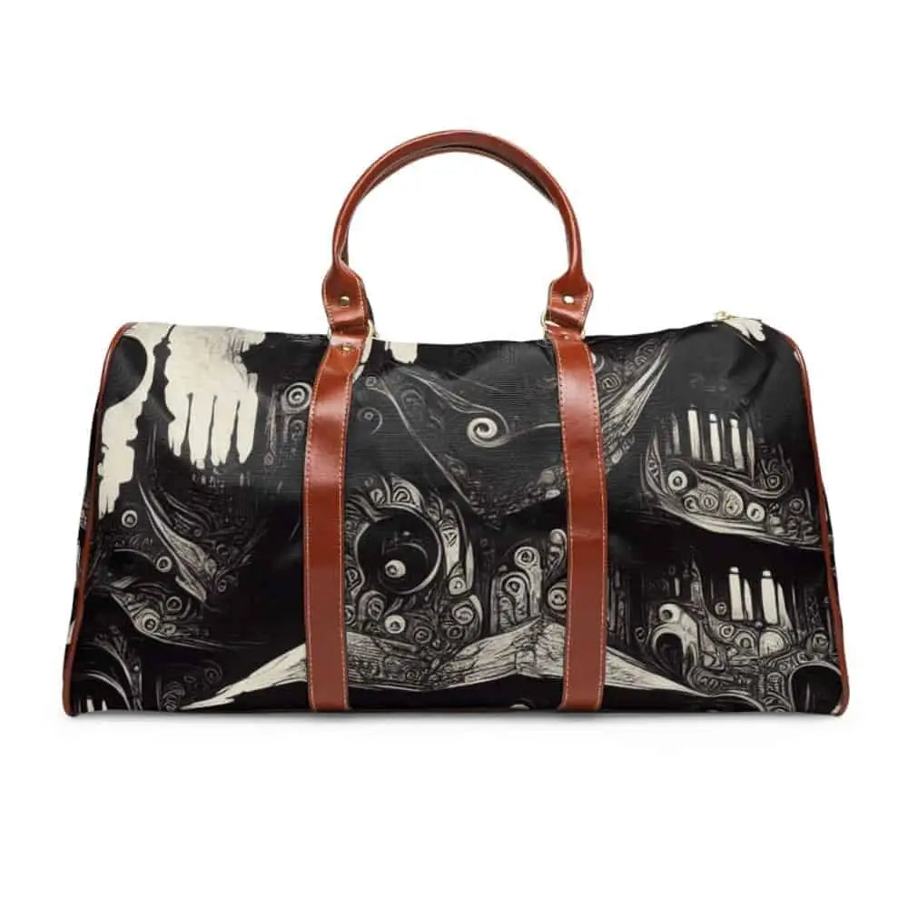Black and White Gothic Inspired Area Travel Bag 20’’ x 12’’
