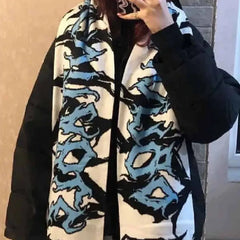 Black and White Knitted Scarf for Winter Wear