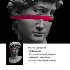 Black Background Vaporwave Sculpture of David Canvas