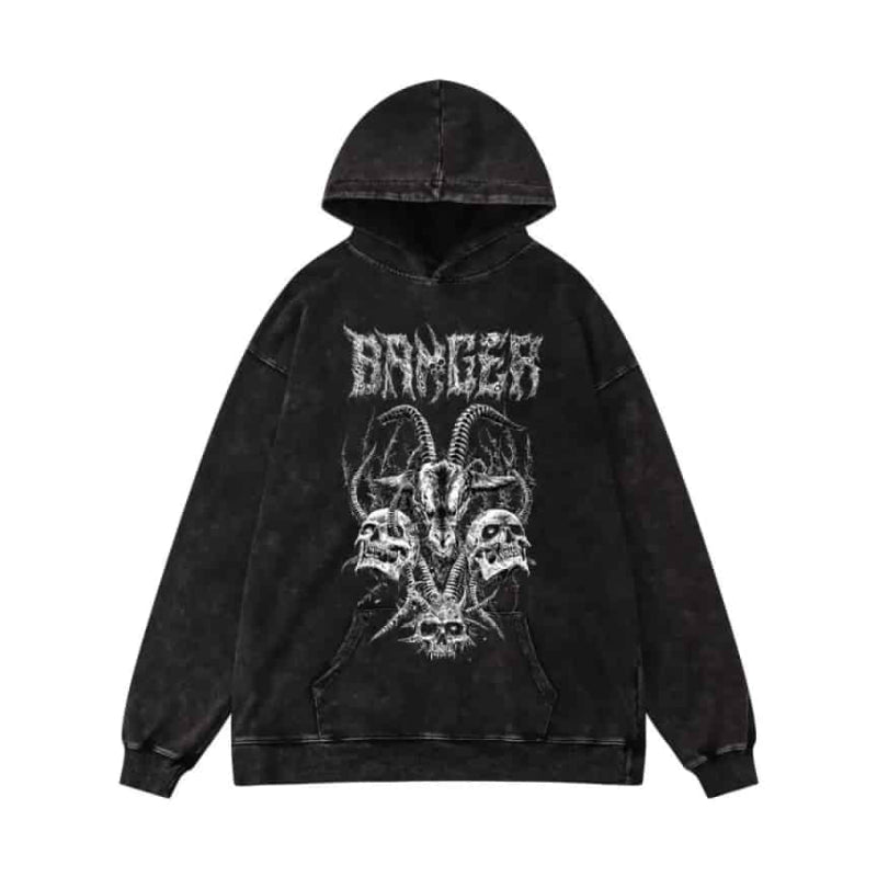 Black Banger Skulls Hoodie