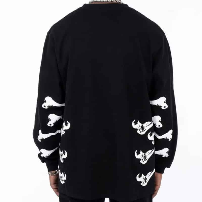 Black Bones Skull Overzise Sweatshirt