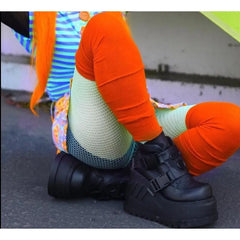 Black Buckle Wedges Ankle Boots Euro Size