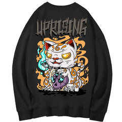 Black Cat Satanic Uprising Goth Sweatshirt