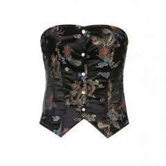 Black Floral Corset Shapewear for Hourglass Figure