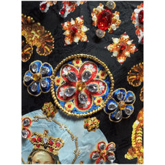 Black Floral Sleeveless Dress with Our Lady Design