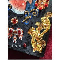 Black Floral Sleeveless Dress with Our Lady Design