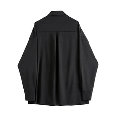 Black Gothic Long Sleeve Loose Shirt