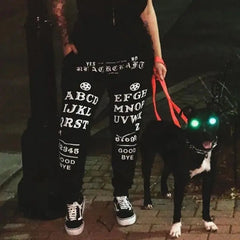 Black Ouija Pentagram Sweatpants for Men and Women