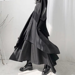 Black Oversized Irregular Dark Gothic Shirt