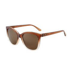 Black polarized square sunglasses showcasing acetate frame material and butterfly design details up close