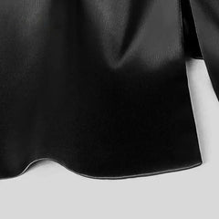 Black Silk Satin Luxury Office Blazer
