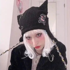 Black Skull and Cat Ear Hats