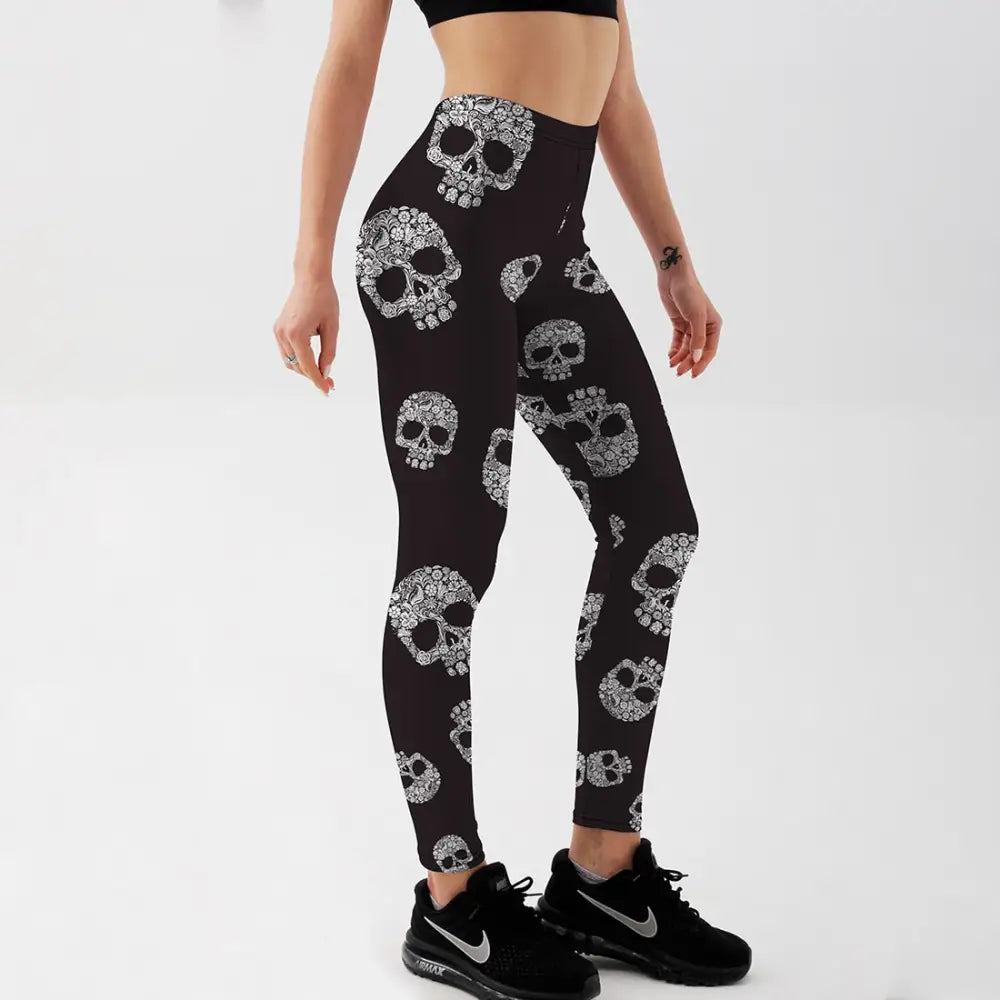 Black Skull Legging