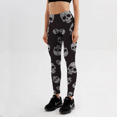 Black Skull Legging