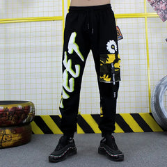 Black with Camouflage Letters Functional Pants