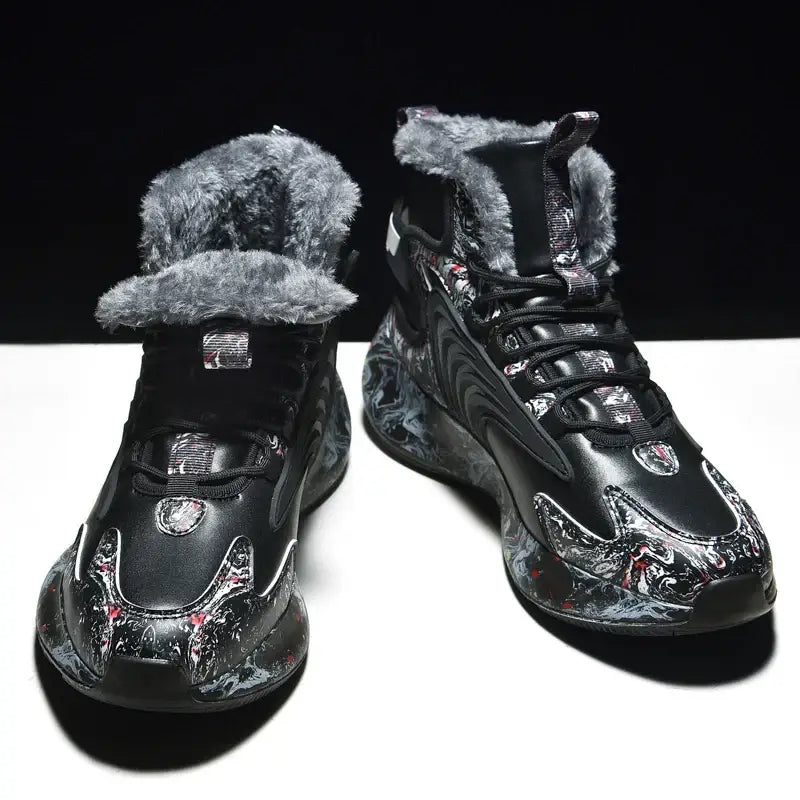 Blade Warm Waterproof Plush Ankle Sneakers - Black / 39