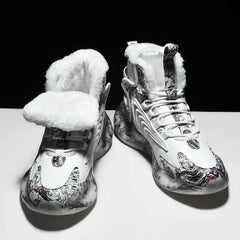 Blade Warm Waterproof Plush Ankle Sneakers Euro Size White