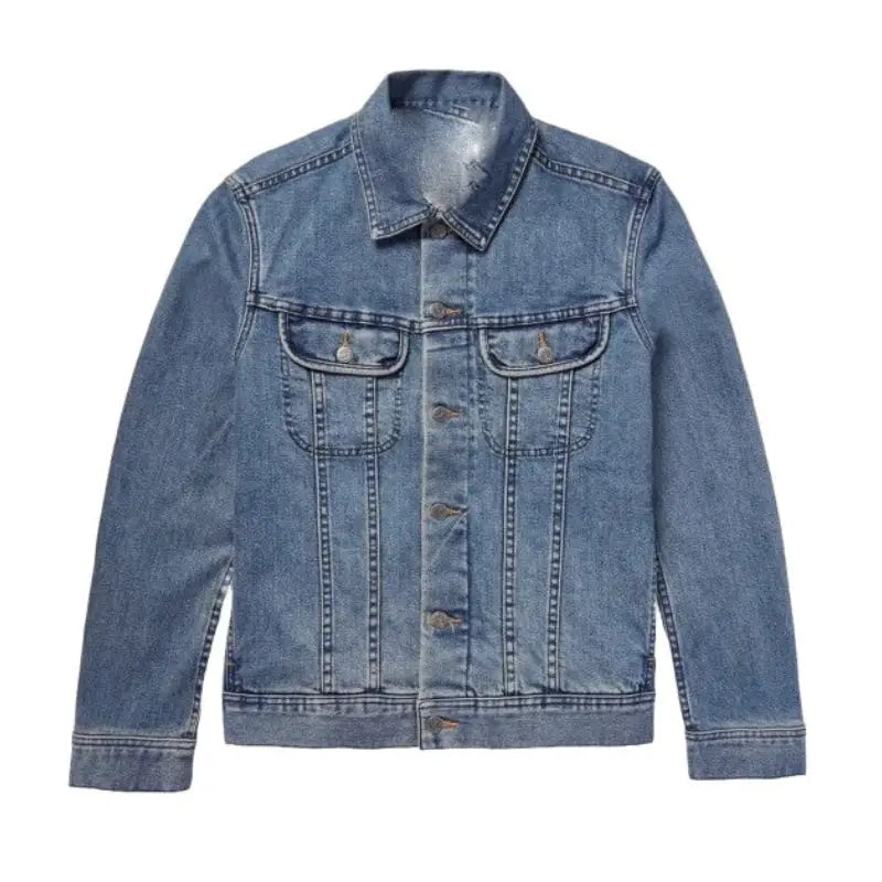 Blue Sky Denim Jacket Mid Length Loose Fit
