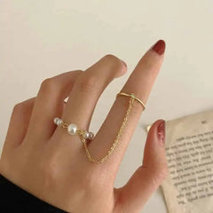 Bohemian Gold Color Heart Ring Set Geometric Design 16793