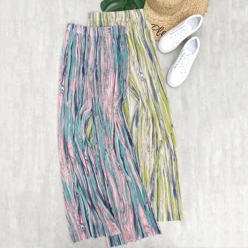 Bohemian Tie Dye Wide Leg Long Pants