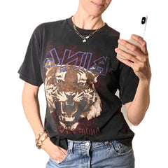 Boho Black Tiger Head T-Shirt