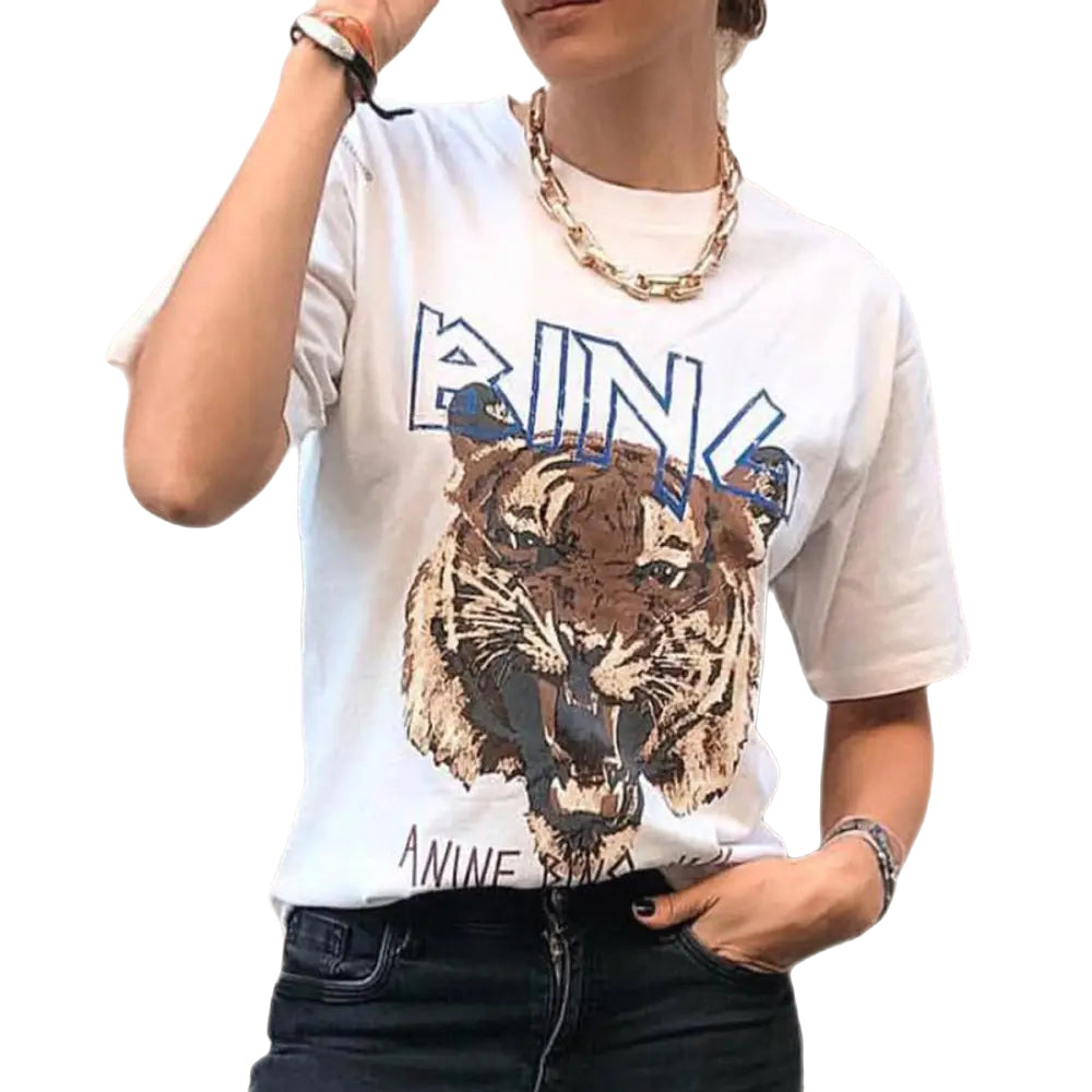 Boho Black Tiger Head T-Shirt