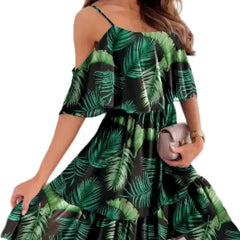 Boho Holiday Sleeveless Spaghetti Strap Backless Dress