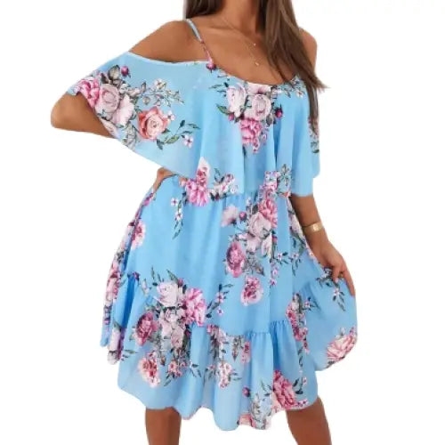 Boho Holiday Sleeveless Spaghetti Strap Backless Dress