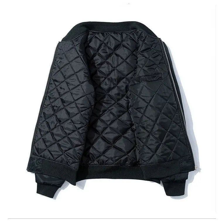 Bomber Jacket with Japanese Demons Embroidered Design