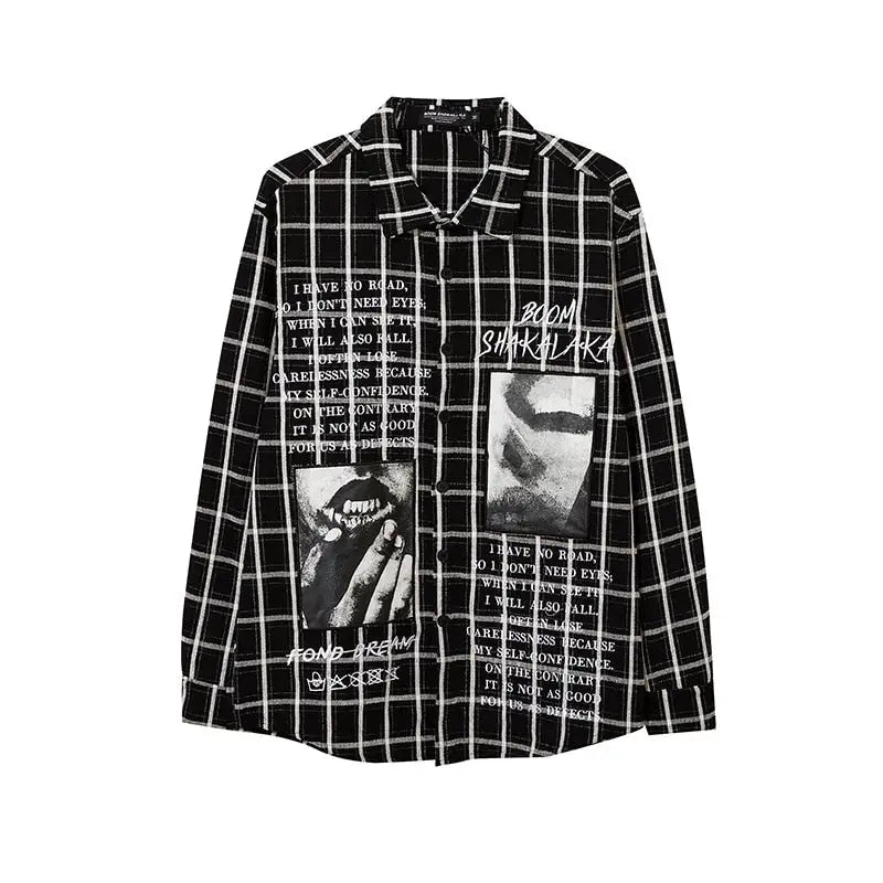 Boom Shakalaka Plaid Long Sleeve Shirt