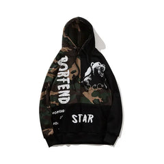 Borfend Star Urban Fashion Oversize Hoodie Brown / M