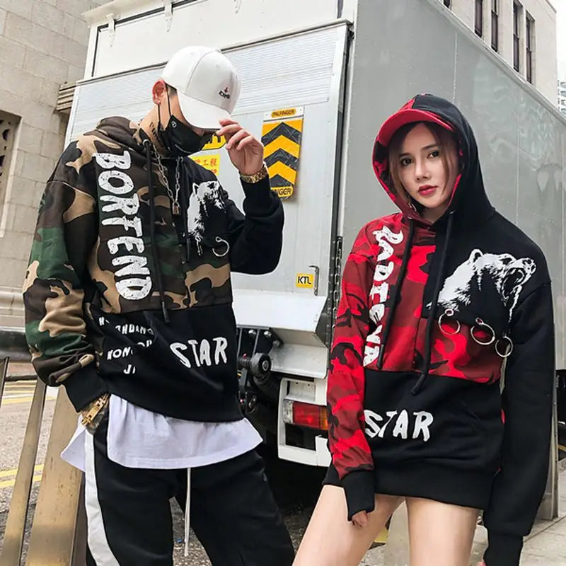 Borfend Star Urban Fashion Oversize Hoodie