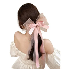 Bow Clip Pearl Black Hairpin Accessory