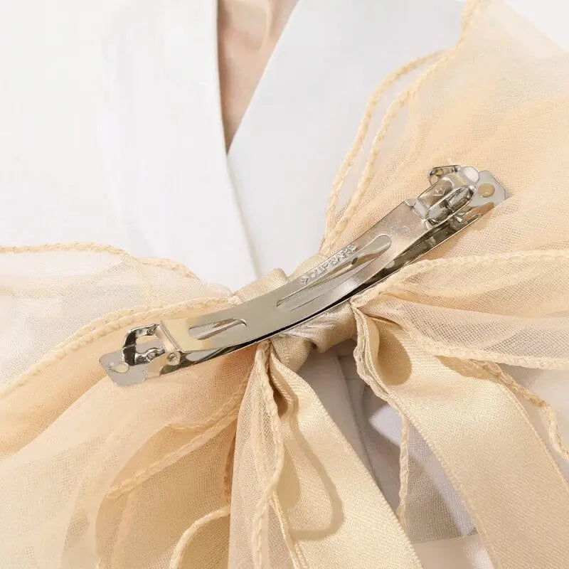 Bow Clip Pearl Black Hairpin Accessory