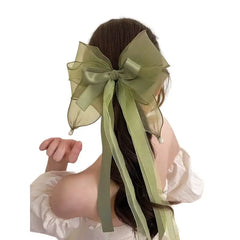 Bow Clip Pearl Black Hairpin Accessory