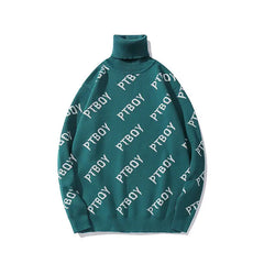 Boy Turtleneck Loose Sweater Street Style Pullover