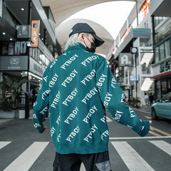 Boy Turtleneck Loose Sweater Street Style Pullover