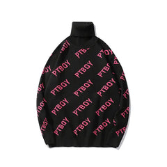 Boy Turtleneck Loose Sweater Street Style Pullover