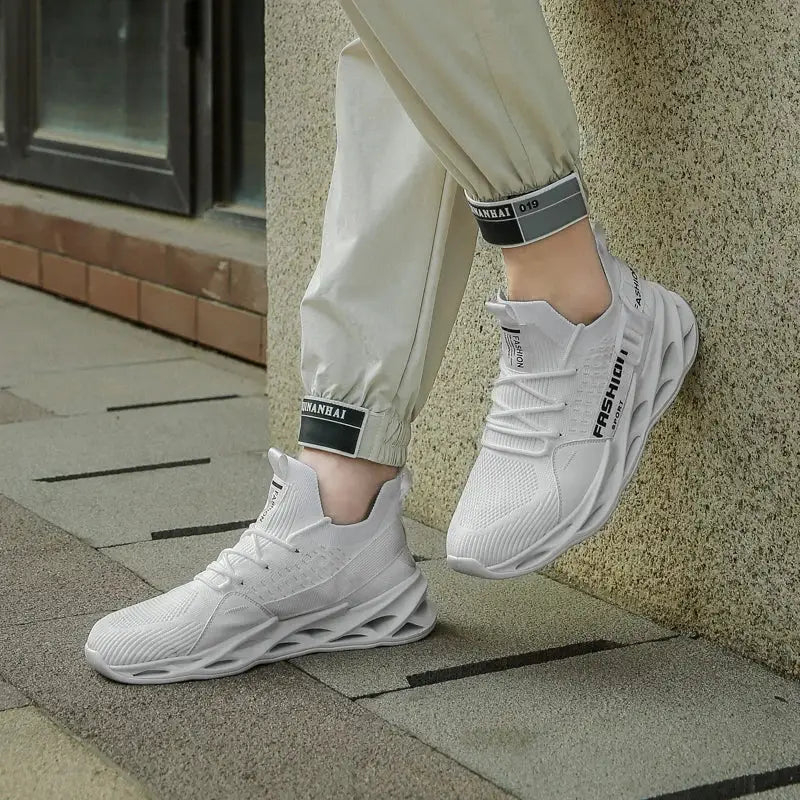 Breathable Platform Mesh Lace Up Blade Sneakers