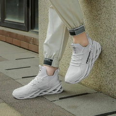 Breathable Platform Mesh Lace Up Blade Sneakers Euro Size