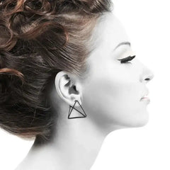 Brief Style Hollow Geometric Stud Earrings