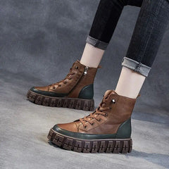 British Style Ankle Boots with Thick Sole Euro Size